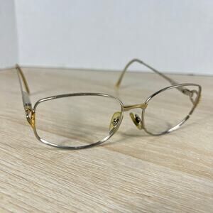 Vintage Gucci GG2279 Z60 Eyeglasses Gold Silver Metal FRAMES ONLY 55-17-135